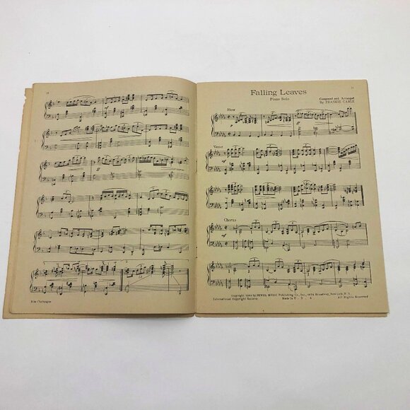 Frankie Carle Piano Serenades 1941 Book Of Music For 11 Songs 9x12 inches 36 pgs - Picture 5 of 6